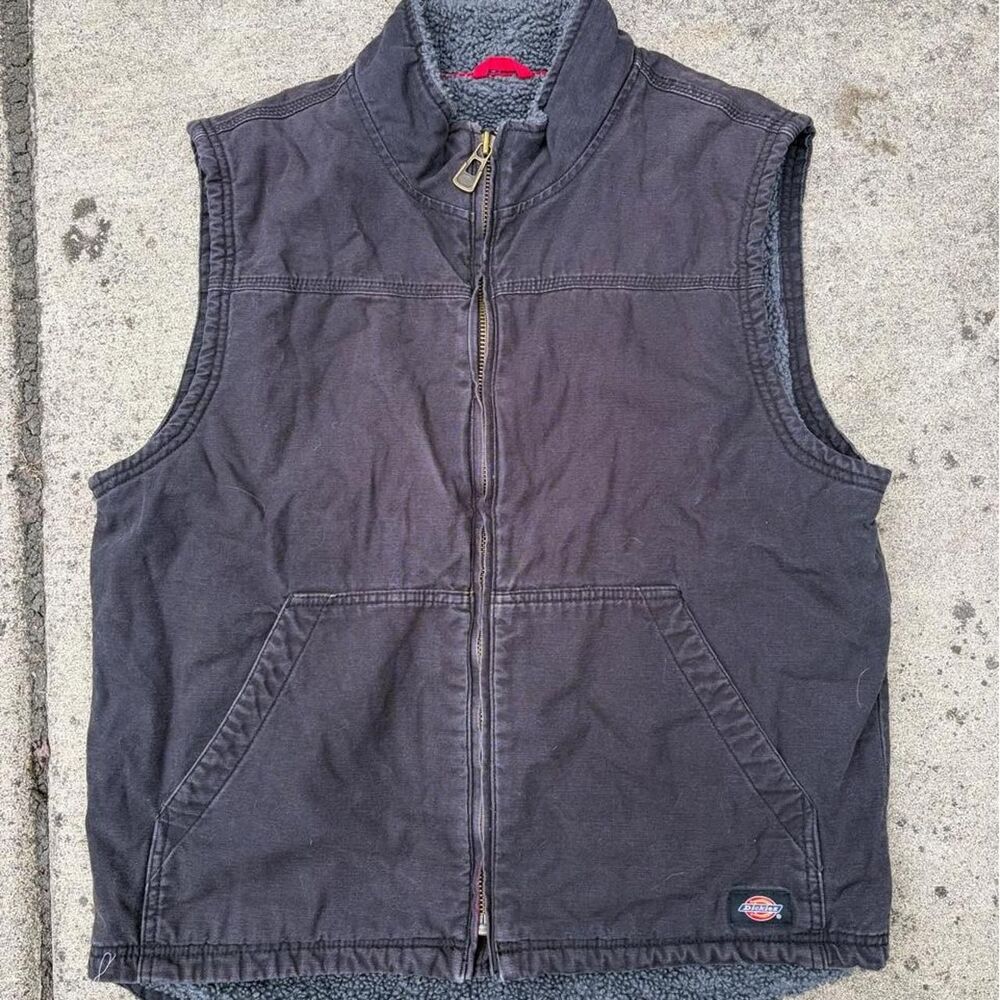 Dickies Men's Black and Navy Gilet